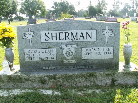 Doris Jean Sherman nee Woolery & Marvin Lee Sherman  11 Sep 1934 - 6 Sep 2004 & 30 Sep 1934 - ? 