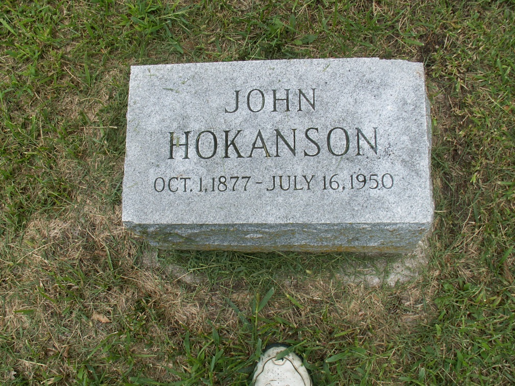 John Hokanson Oct. 1, 1877 - July 16, 1950