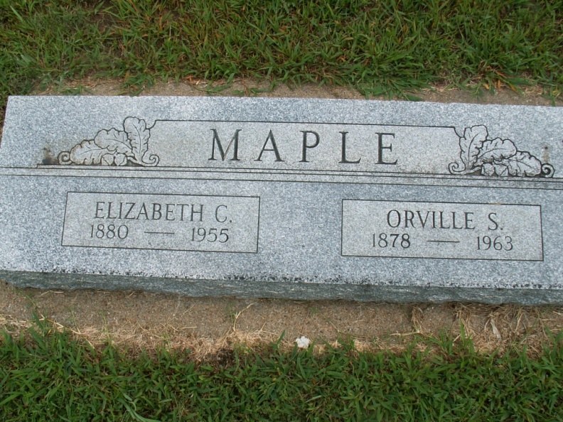 Orville S Maple & Elizabeh C Maple nee Murray
