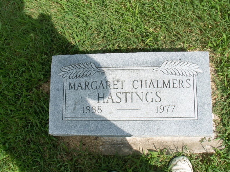Margaret Chalmers Hastings nee Hotchkiss