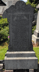 Mary Clark 1884 - 28 Aug 1917 & her father George Clark 7 Mar 1849 - 25 Dec 1912 & his daughters Margaret 1878 - 9 May 1911, Isabela & Janet and her mother Isabella 14 Dec 1856 - 9 Jul 1932 . . . . . . . . . . . . . . . . . . . . . . . . . . . . . . . . .
